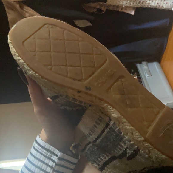 Chanel Striped Lace-Up Espadrille  Sneakers - Picture 9 of 11